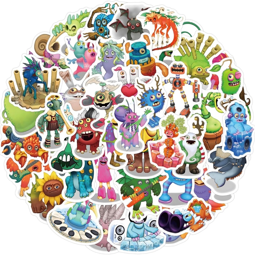 MY SINGING MONSTERS Large‎ Cartoon Game Stickers (21 pc) SO CUTE! - Picture 3 of 7